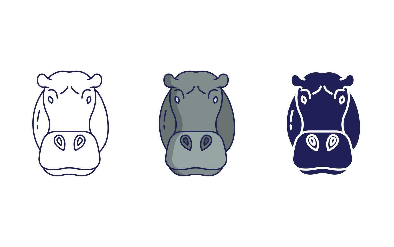 Hippo vector icon