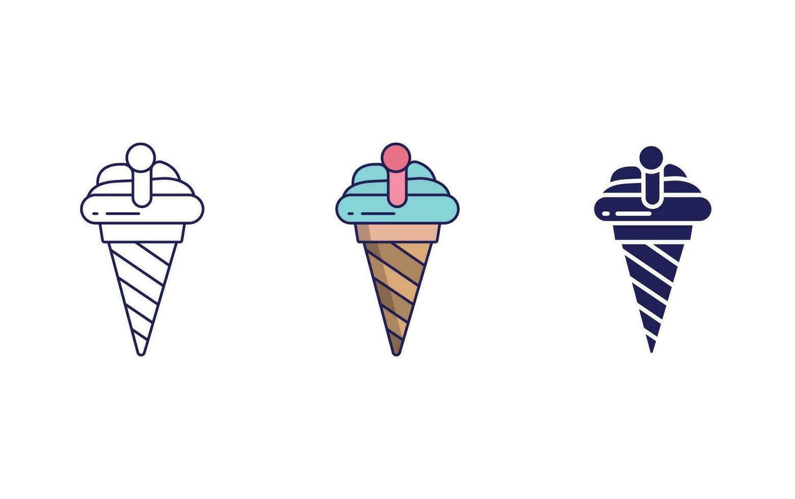 icono de vector de helado