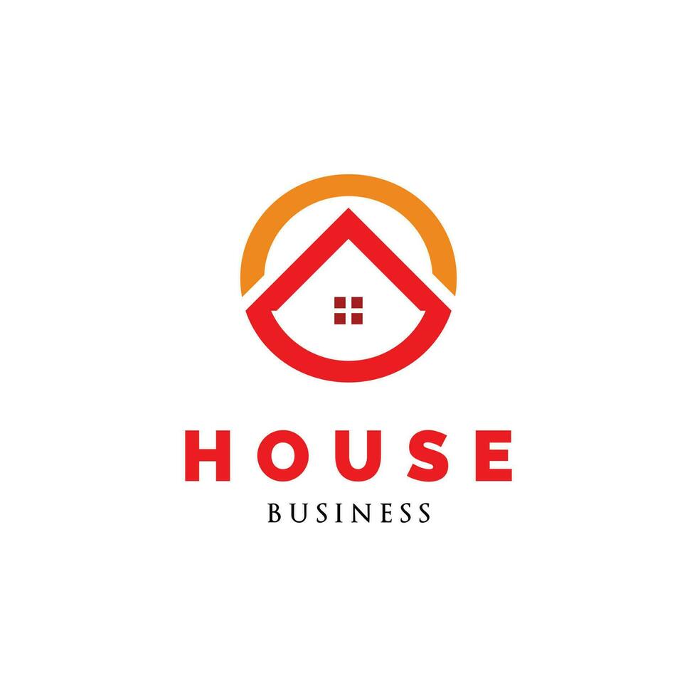 Initial Letter O House or Circle House Icon Logo Design Template vector