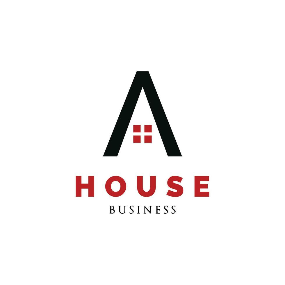 Initial Letter A House Icon Logo Design Template vector