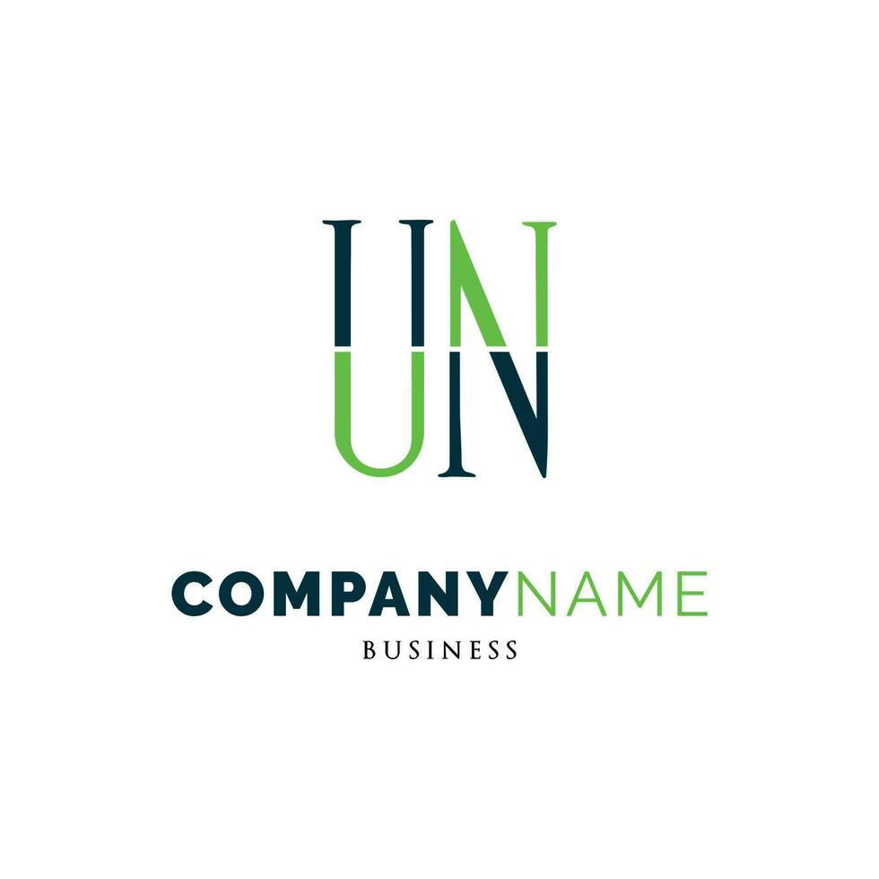 Initial Letter UN Icon Logo Design Template vector