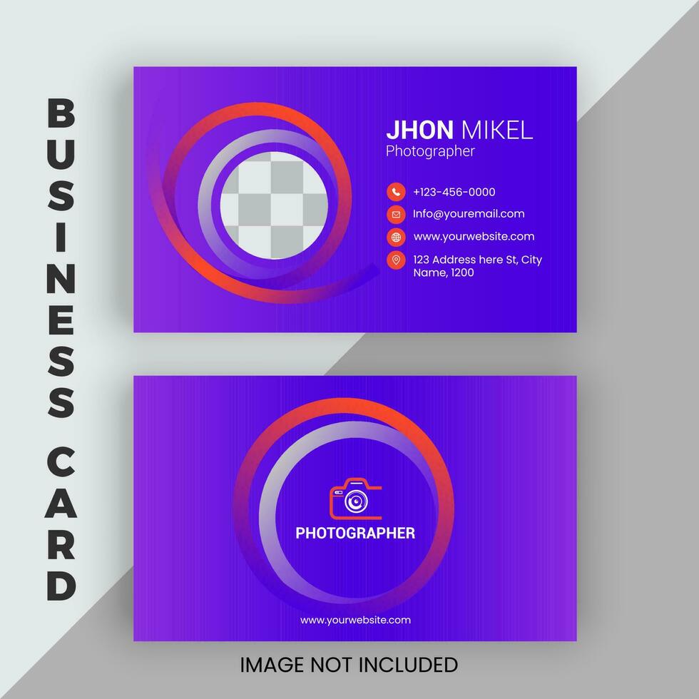 Professional Photograph business card design vector