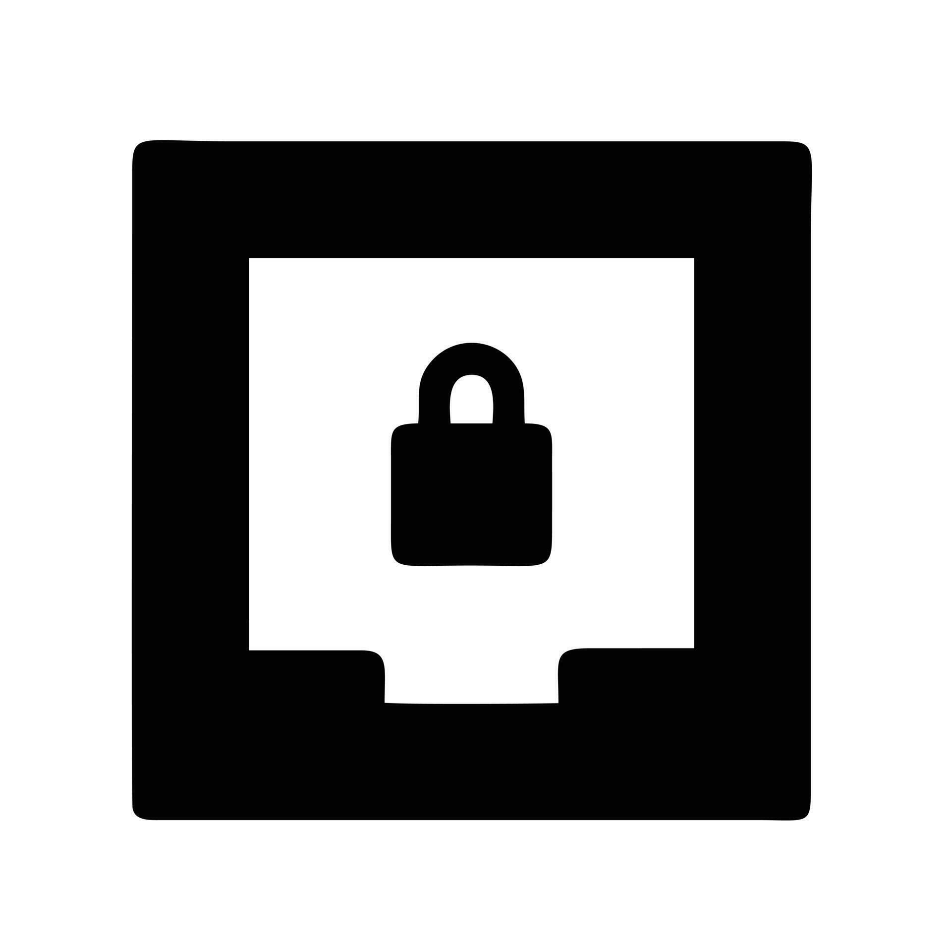 Lock security icon symbol vector image. Illustration of the key secure