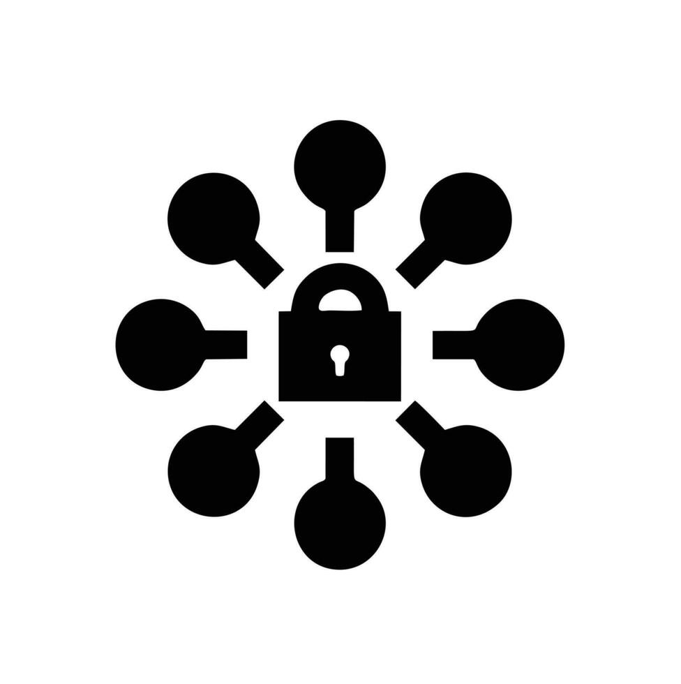 Lock security icon symbol vector image. Illustration of the key secure access system vector design. EPS 10