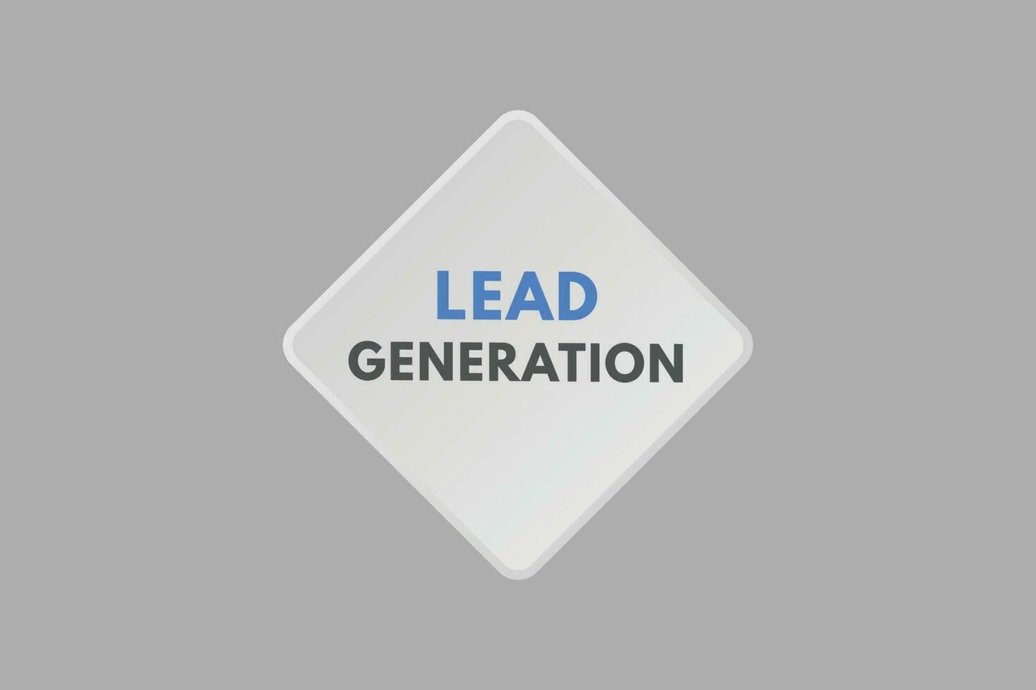 Lead Generation text Button. Lead Generation Sign Icon Label Sticker Web Buttons vector