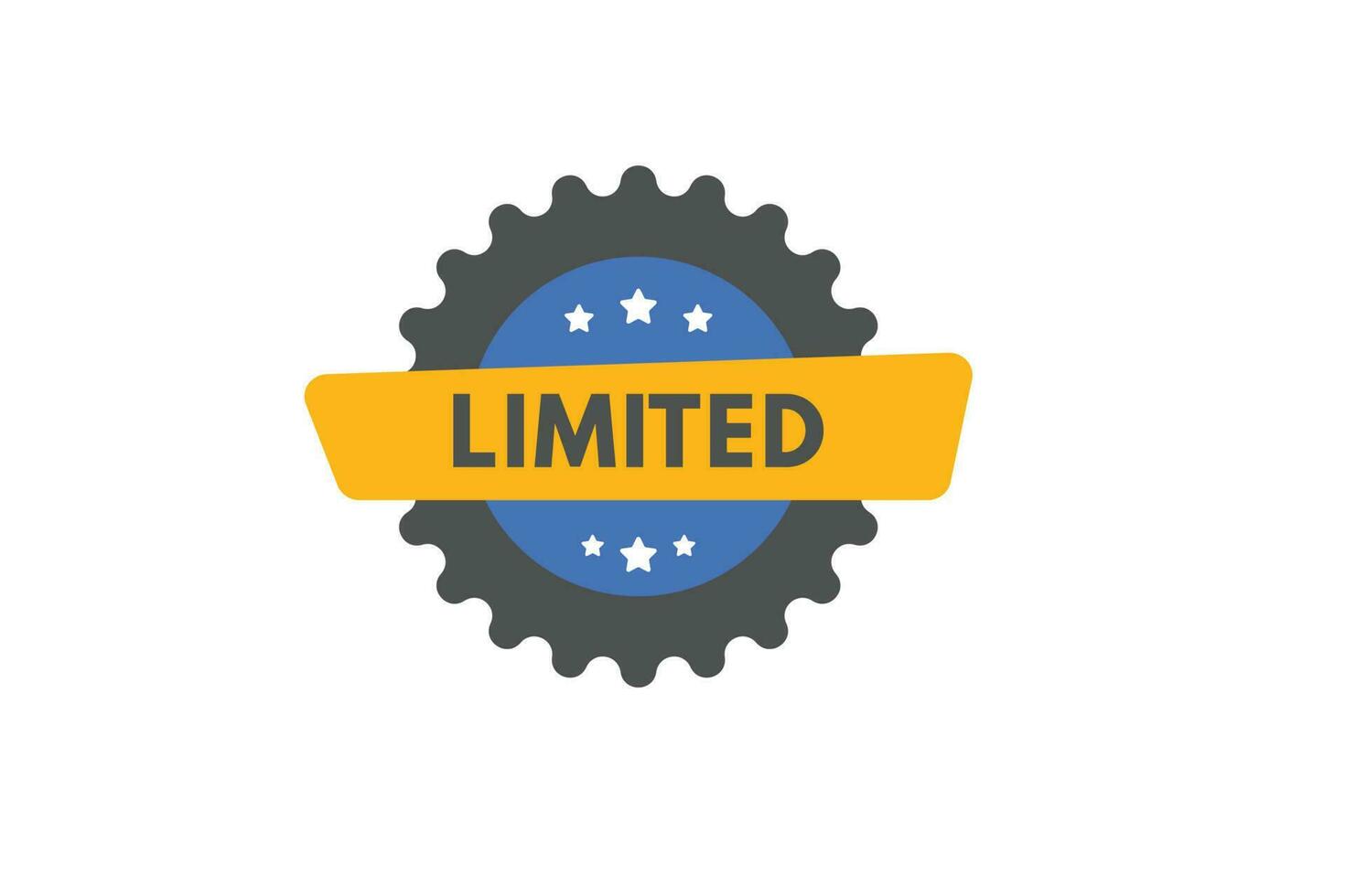 Limited text Button. Limited Sign Icon Label Sticker Web Buttons vector
