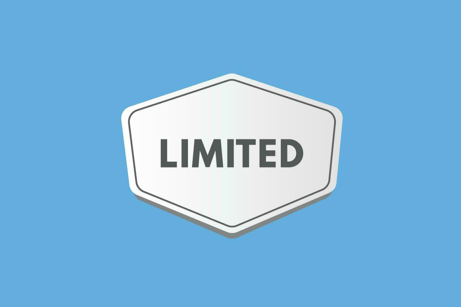 Limited text Button. Limited Sign Icon Label Sticker Web Buttons vector