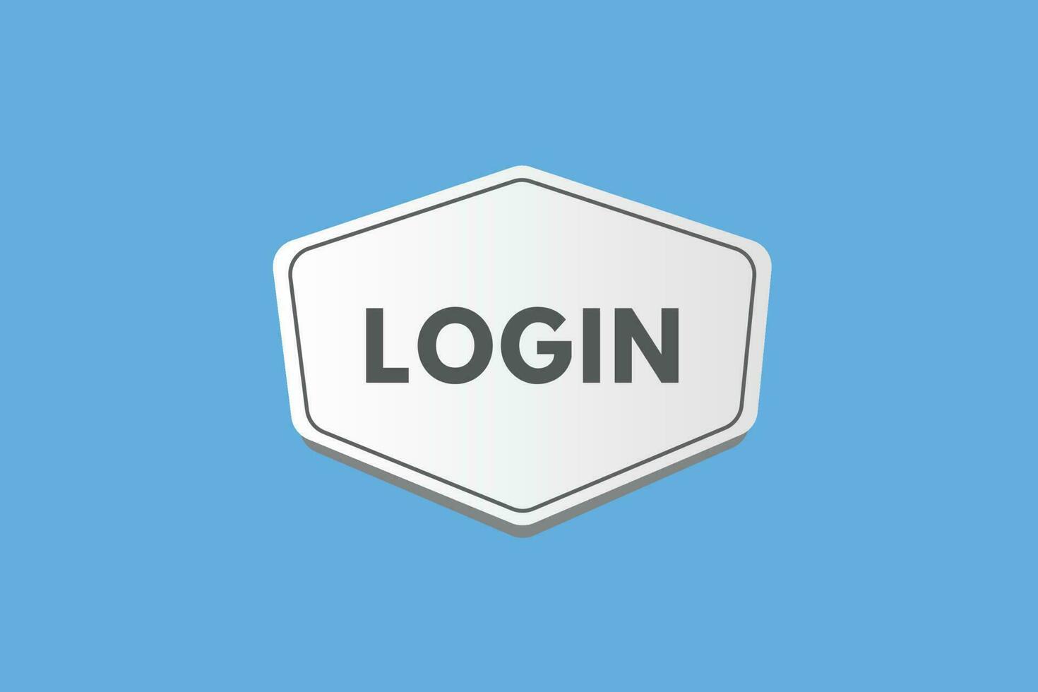Login text Button. Login Sign Icon Label Sticker Web Buttons vector
