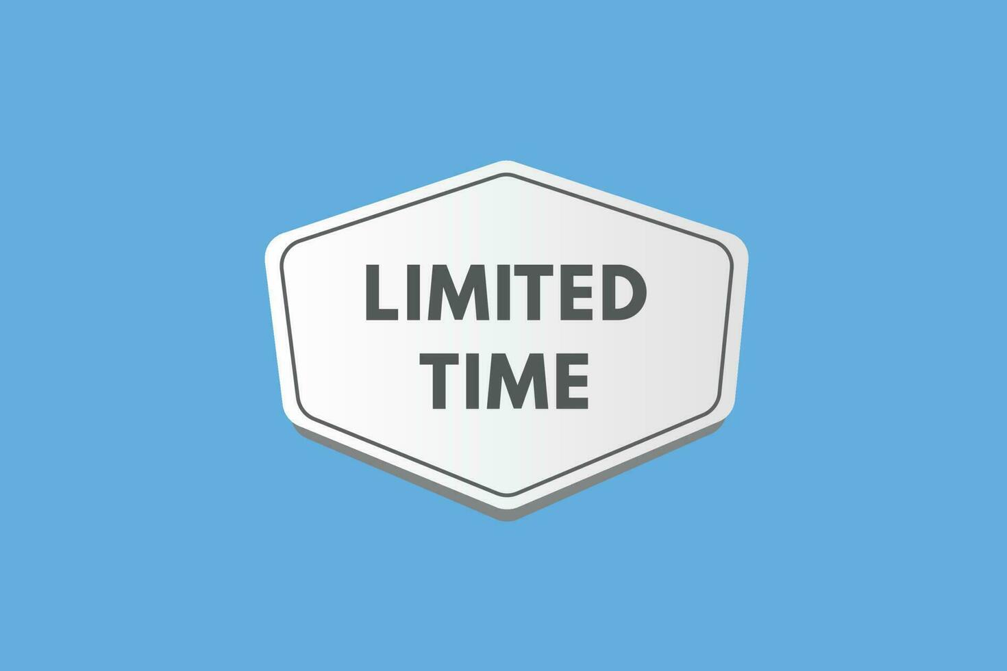 Limited Time text Button. Limited Time Sign Icon Label Sticker Web Buttons vector