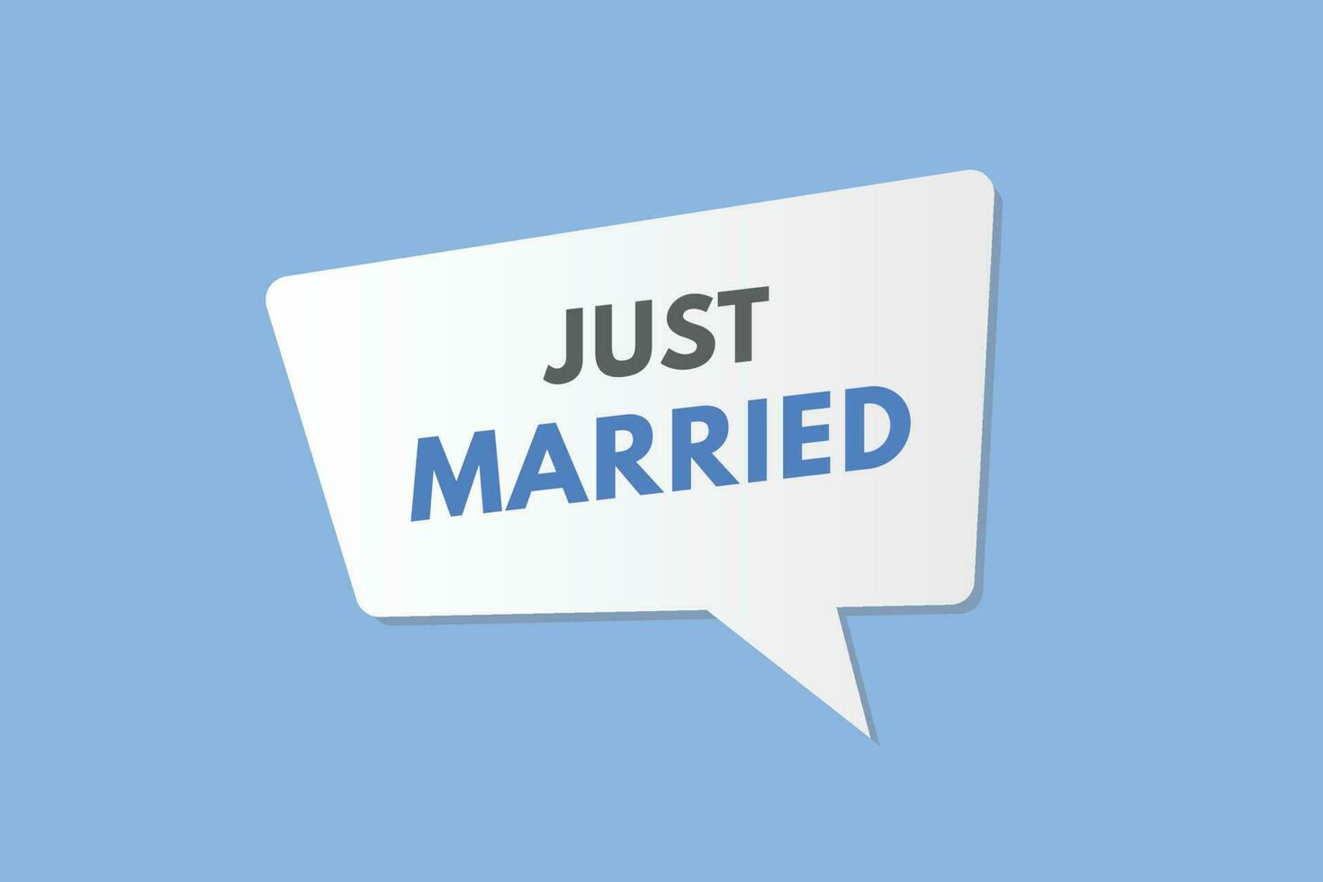 Just Married text Button. Just Married Sign Icon Label Sticker Web Buttons vector