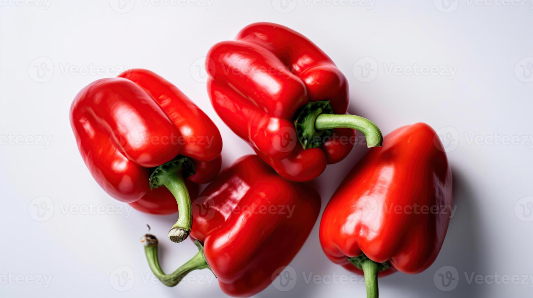 Red peppers isolated on white background. photo