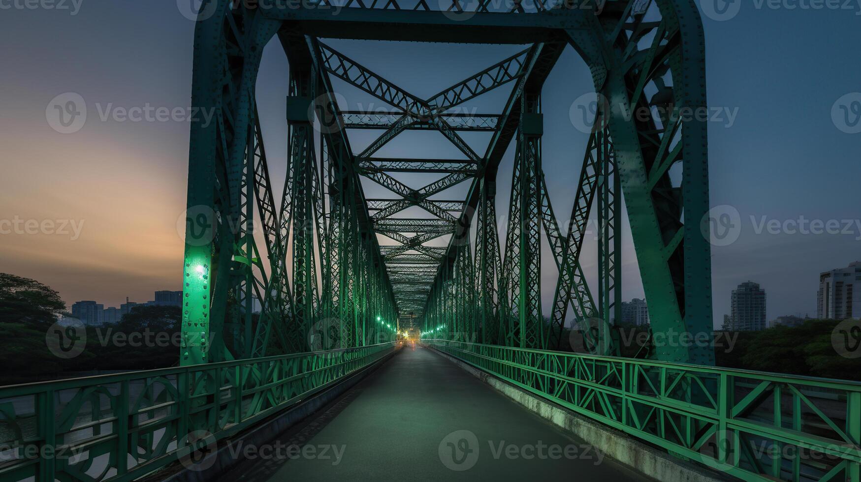 The modern metal design bridge, photo