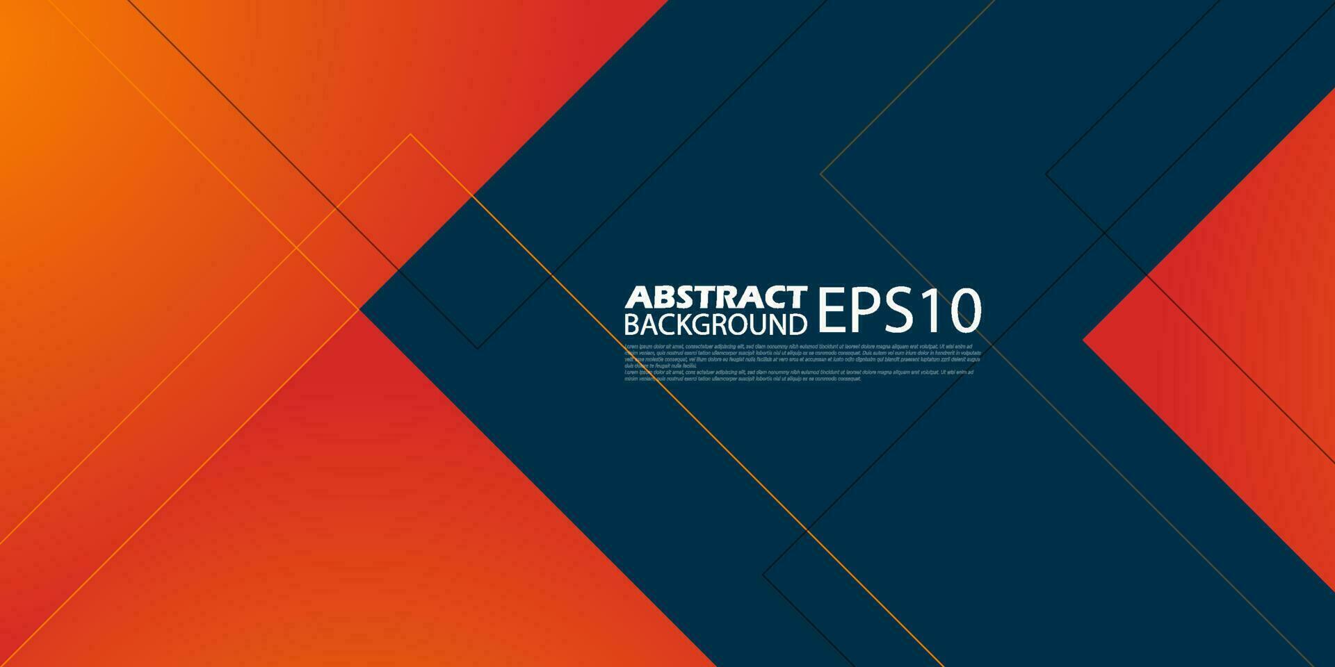 Abstract background with lines and square shapes. dark blue and orange modern design. bright poster, banner and business card . vector eps10