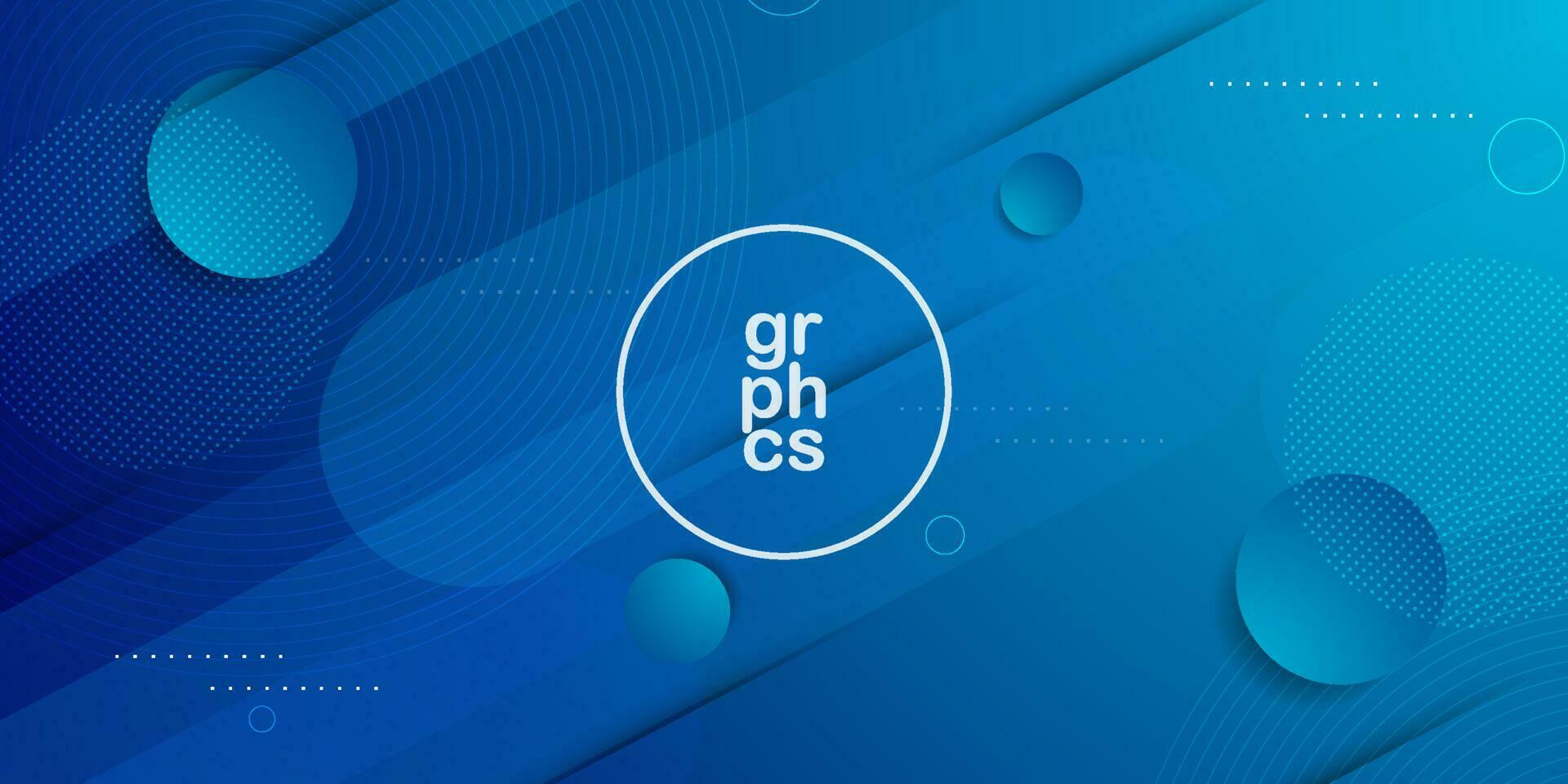 Dynamic abstract dark blue gradient illustration geometric background with simple circle pattern. cool and smart design.Eps10 vector