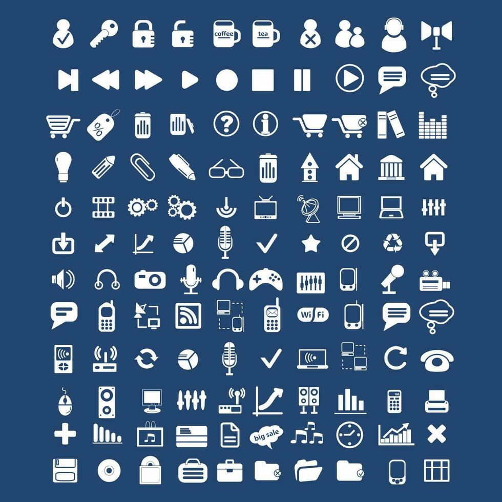 Mix icon vector design collection