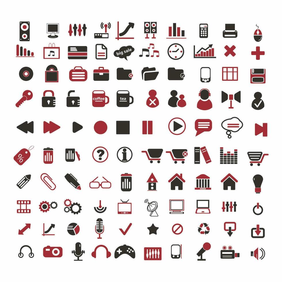 Mix icon vector design collection