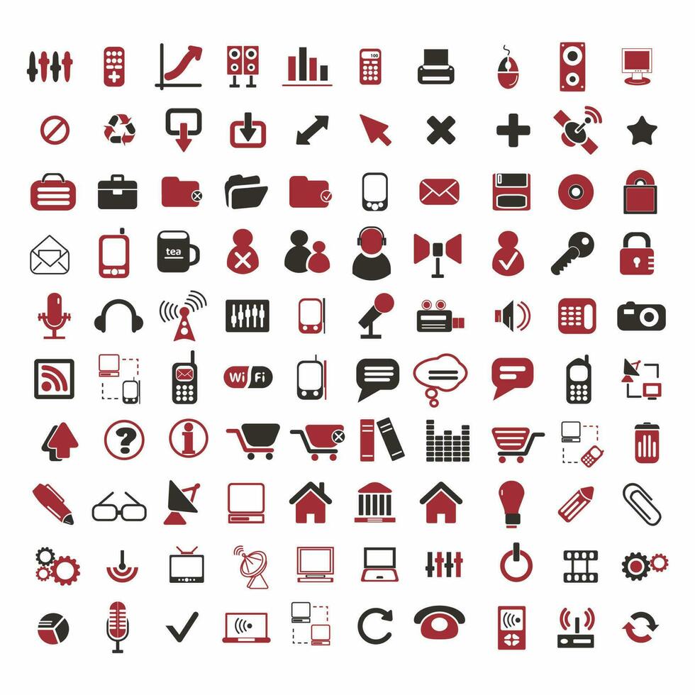 Mix icon vector design collection