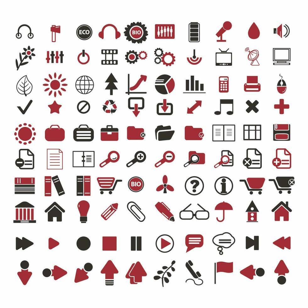 Mix icon vector design collection