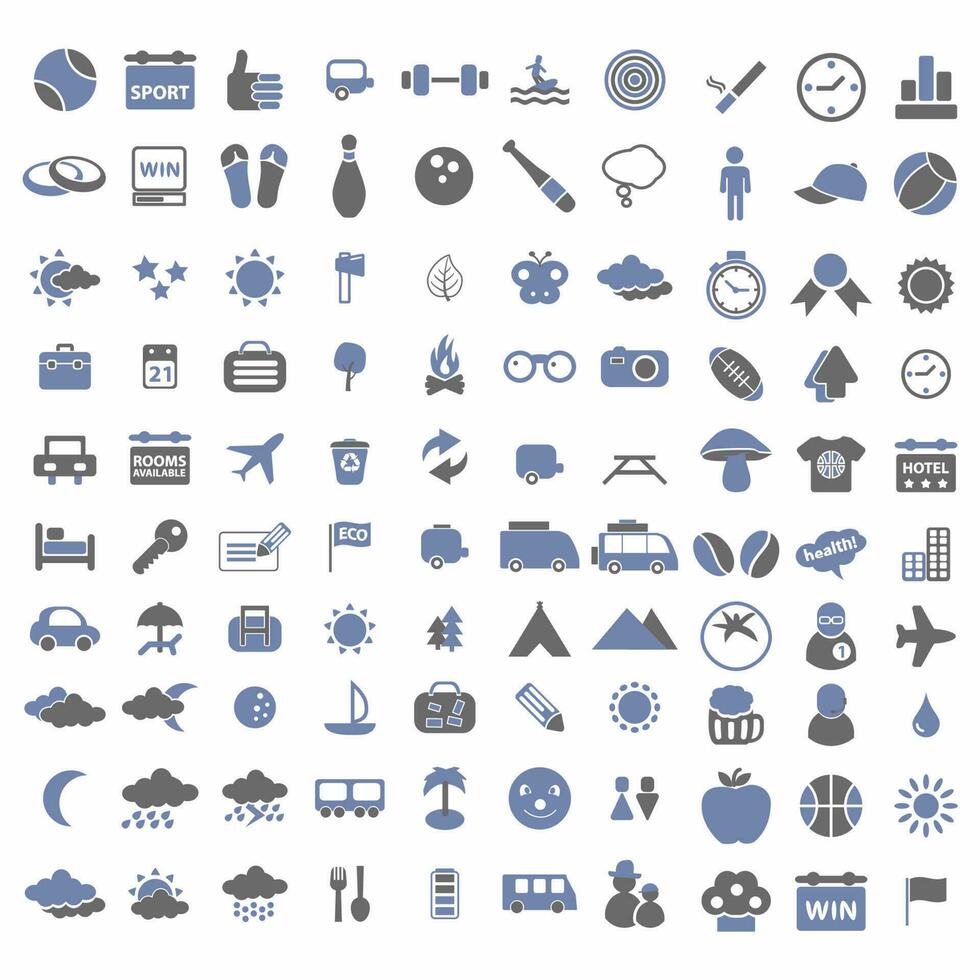 Mix icon vector design collection