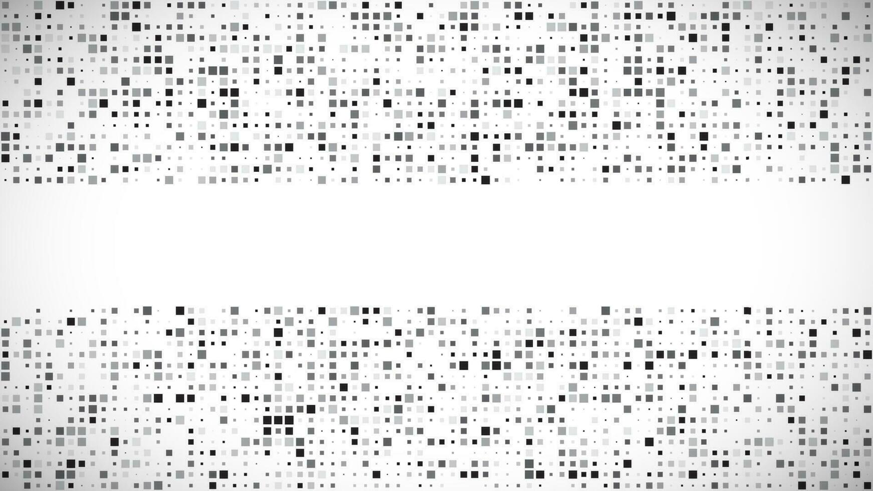 Abstract geometric background of squares. Grey pixel background with empty space. Vector illustration.