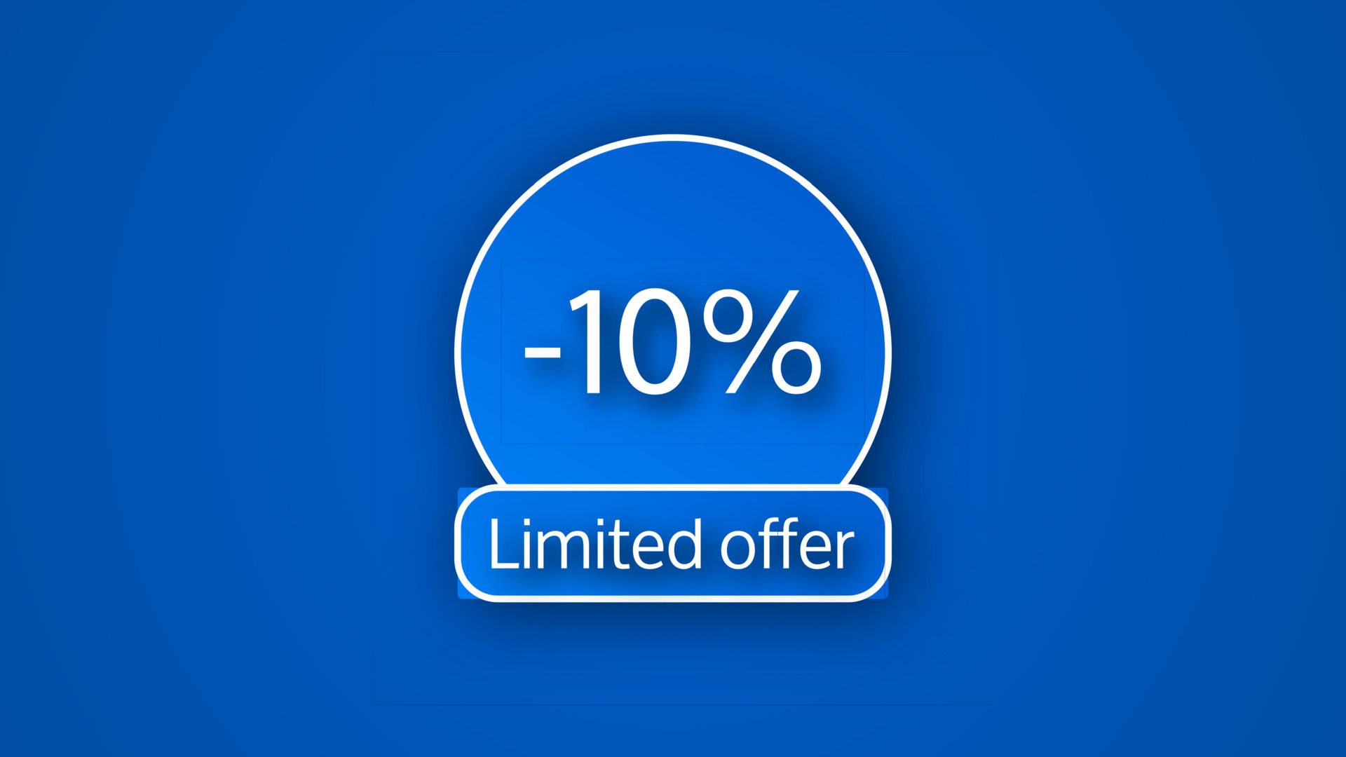 Blue Limited Offer Banner With A 10 Discount White Numbers On Blue blue-limited-offer-banner-with-a-10-discount-white-numbers-on-blue