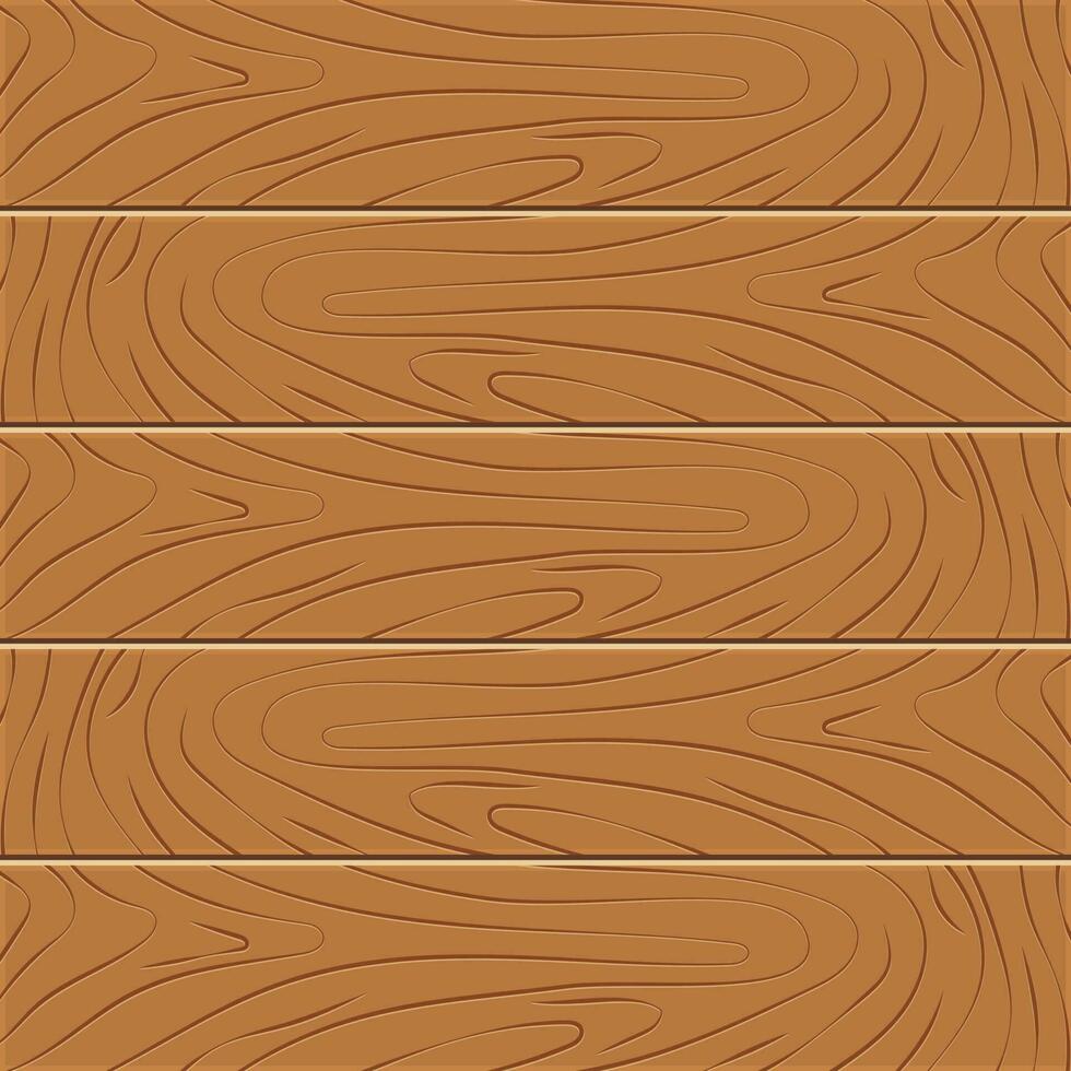 Wood texture background. Five wooden boards in flat design. Vector illustration