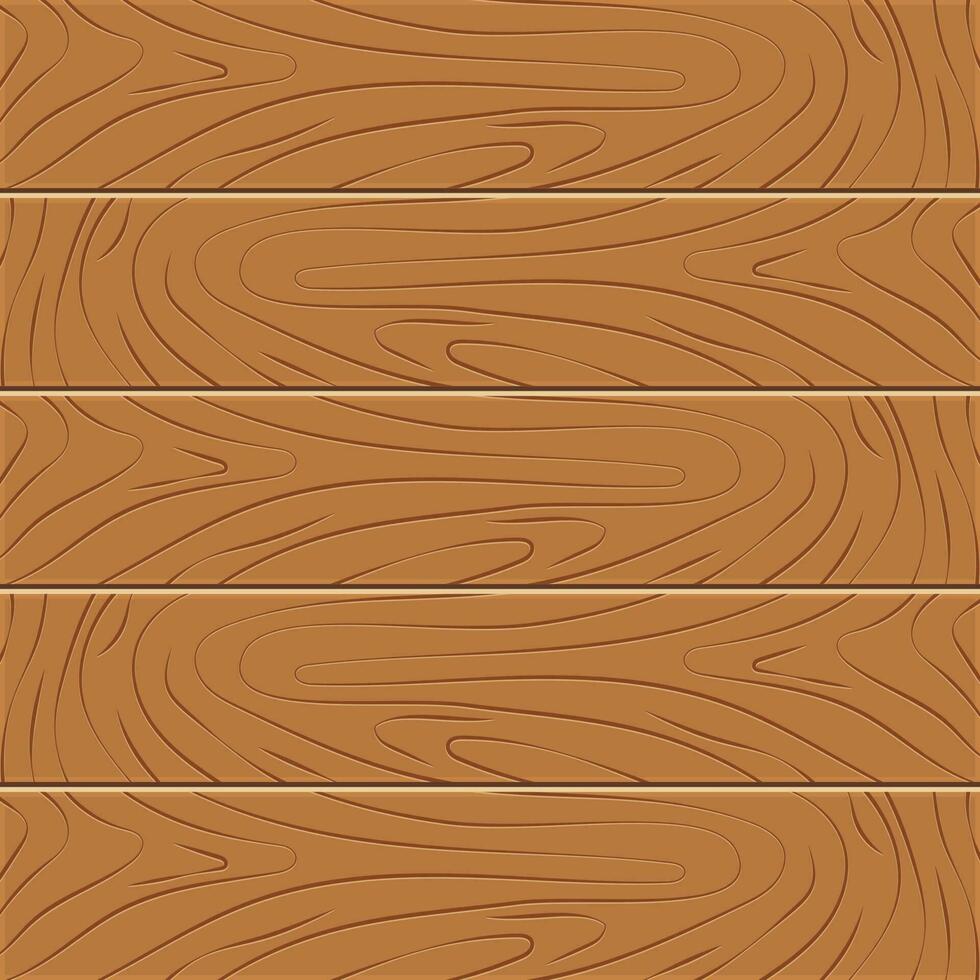 Wood texture background. Five wooden boards in flat design. Vector illustration