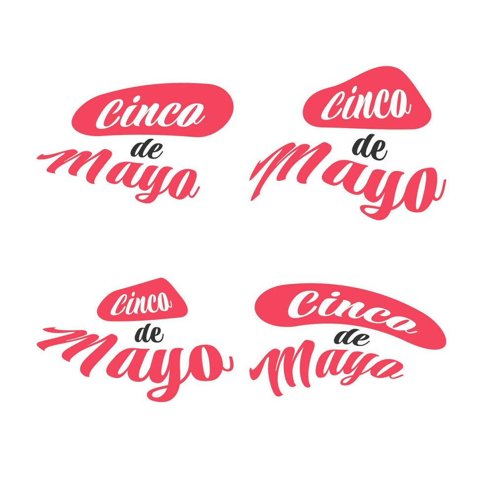 Cinco De Mayo Label Isolated on White Background. Can be Used for Banner, Poster, and Greeting Card vector