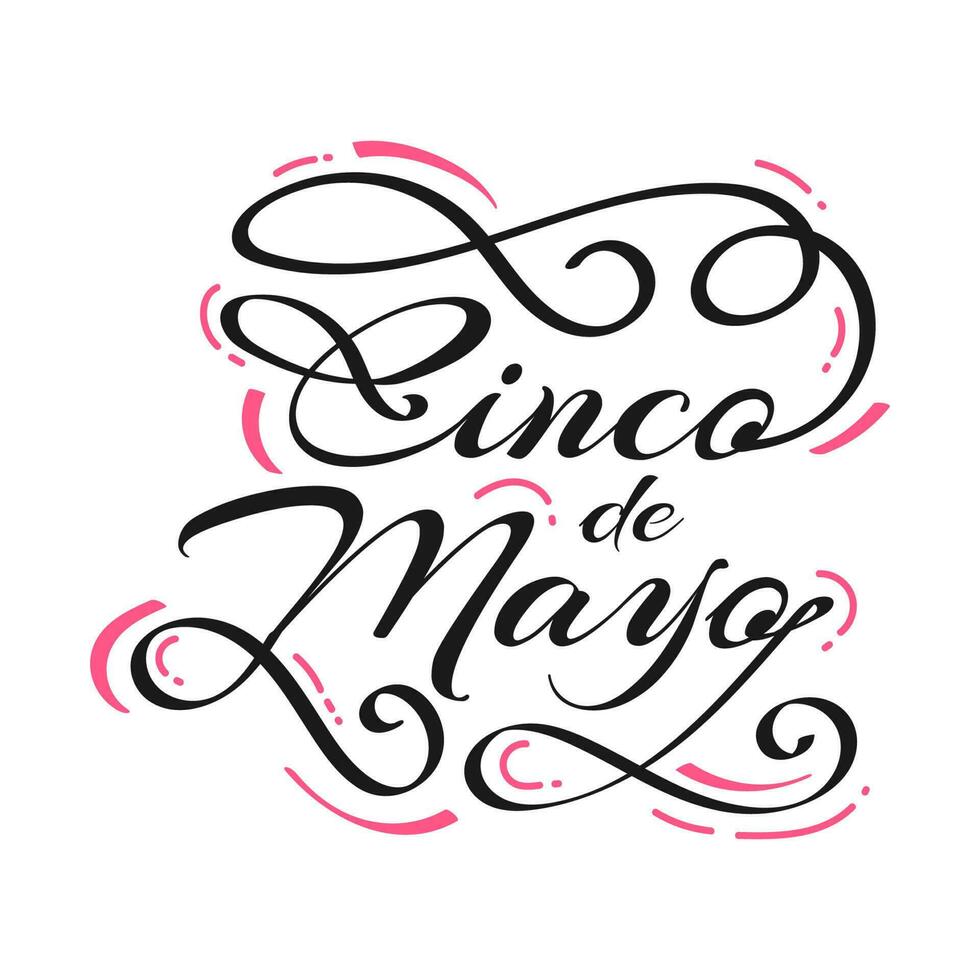 Colorful Cinco de Mayo Lettering. Can be Used for Banner, Poster, and Greeting Card vector