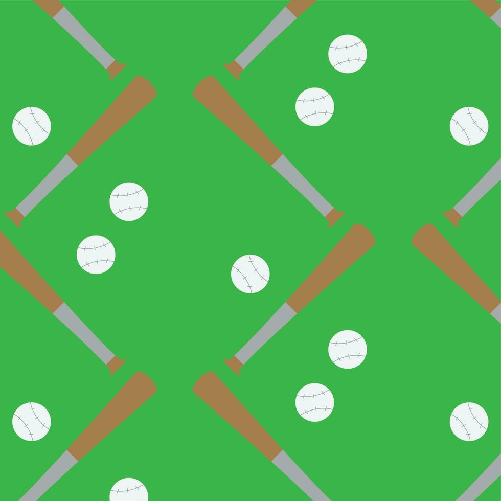 Seamless pattern baseball vector