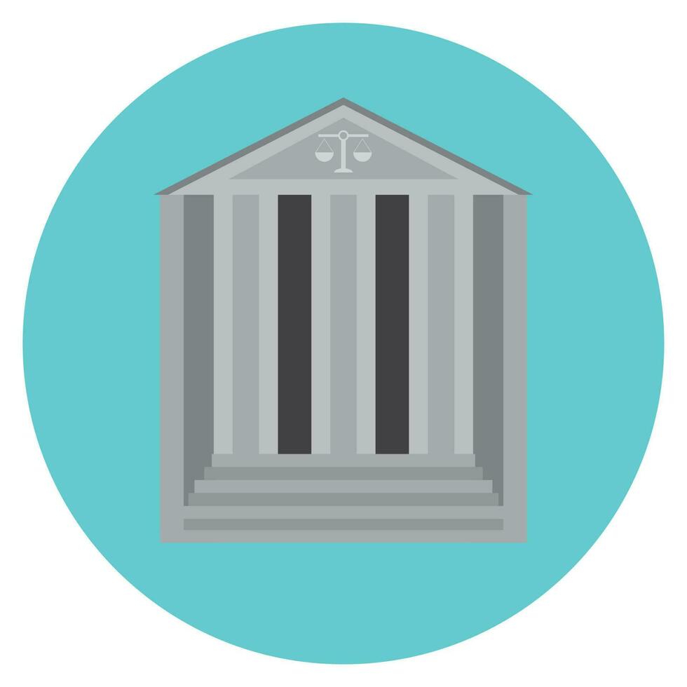 Courthouse concept icon vector