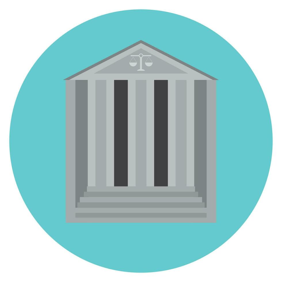 Courthouse concept icon vector