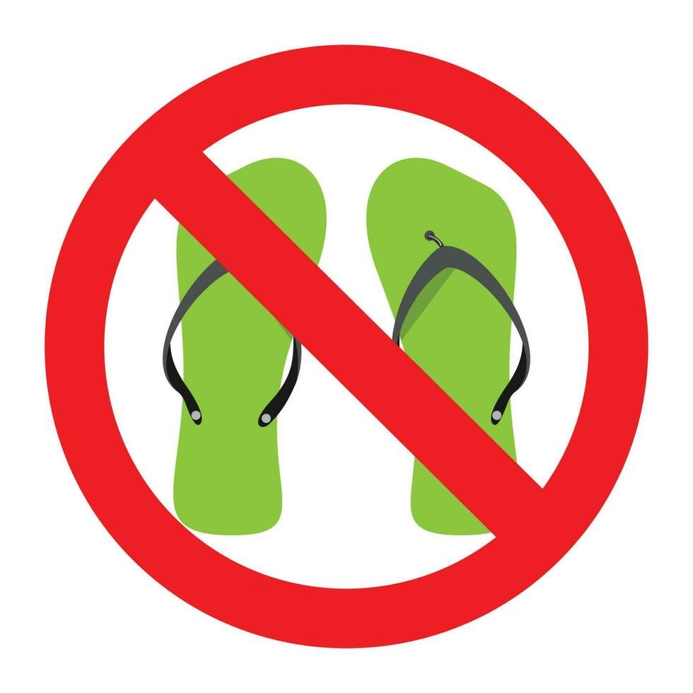 Ban flip flops vector