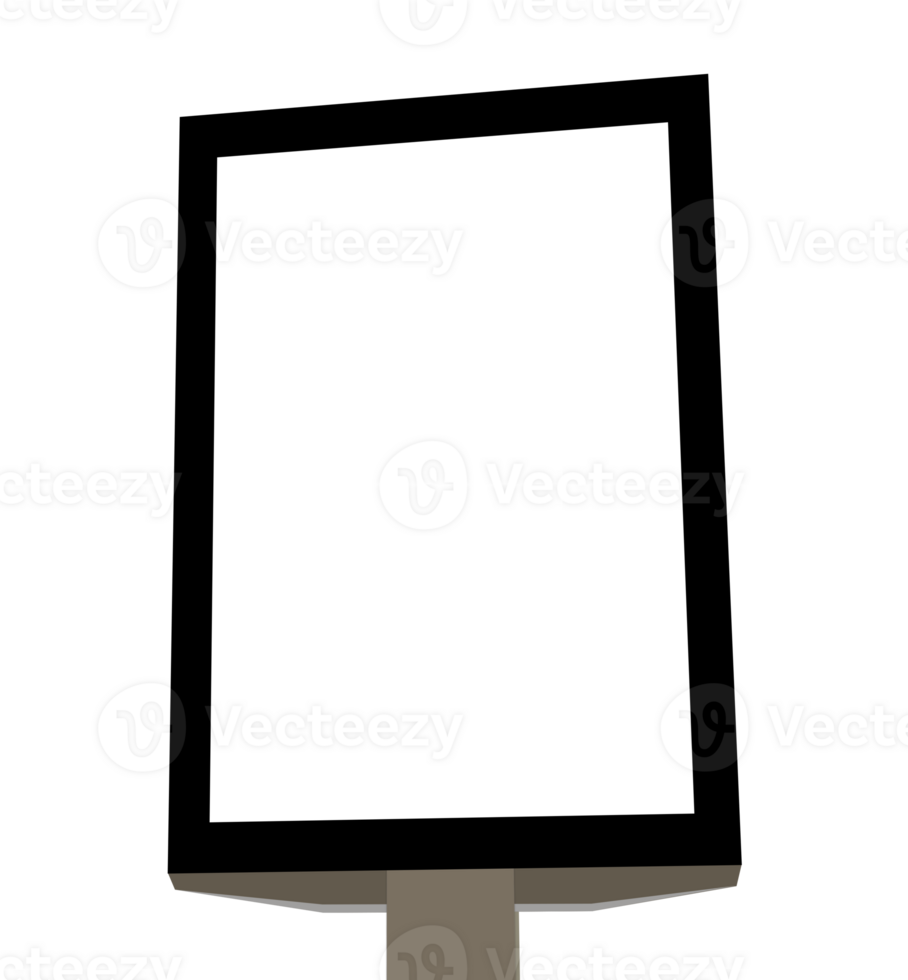 Outdoor pole vertical light box billboard png