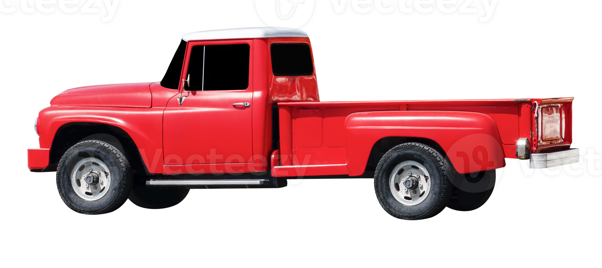 Retro red truck png