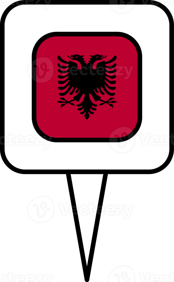 Albania flag pin place icon. png
