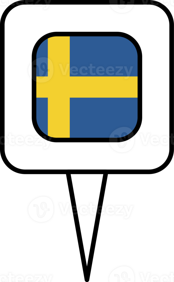 Suécia bandeira PIN Lugar, colocar ícone. png