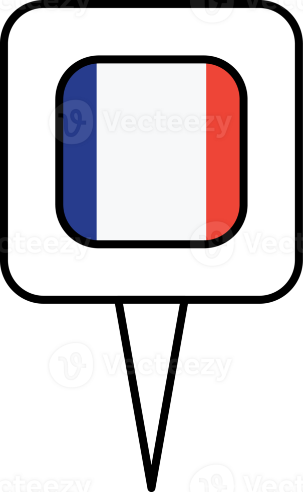 France flag pin place icon. png