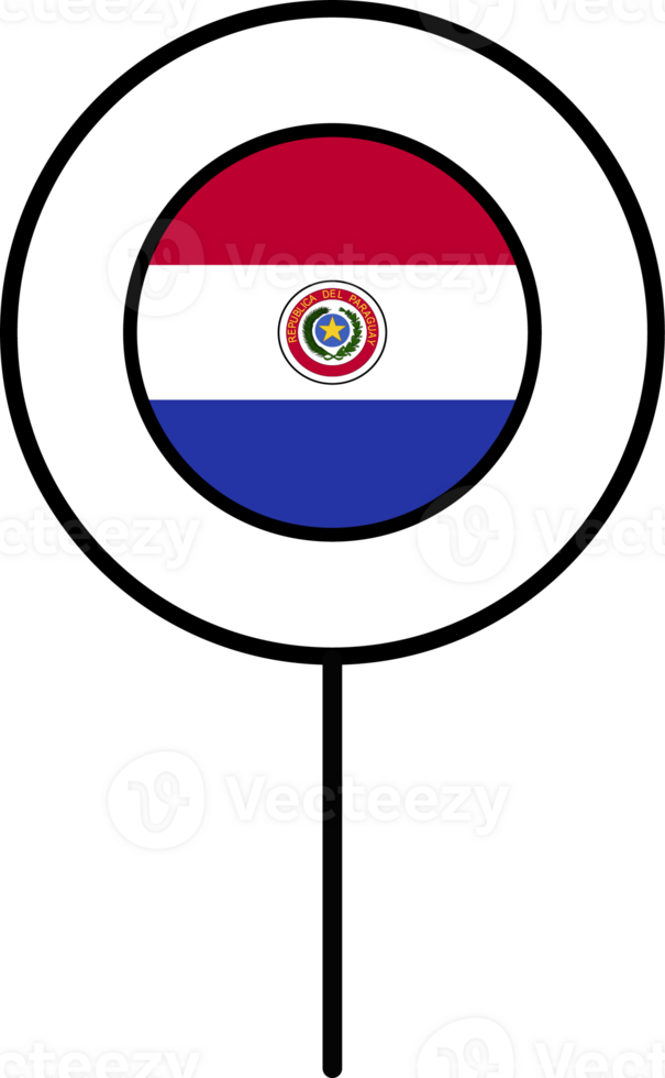 Paraguay flag circle pin icon. png