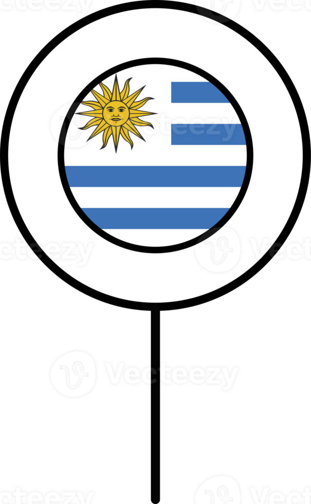 Free Uruguay flag circle pin icon. 23220302 PNG with Transparent Background