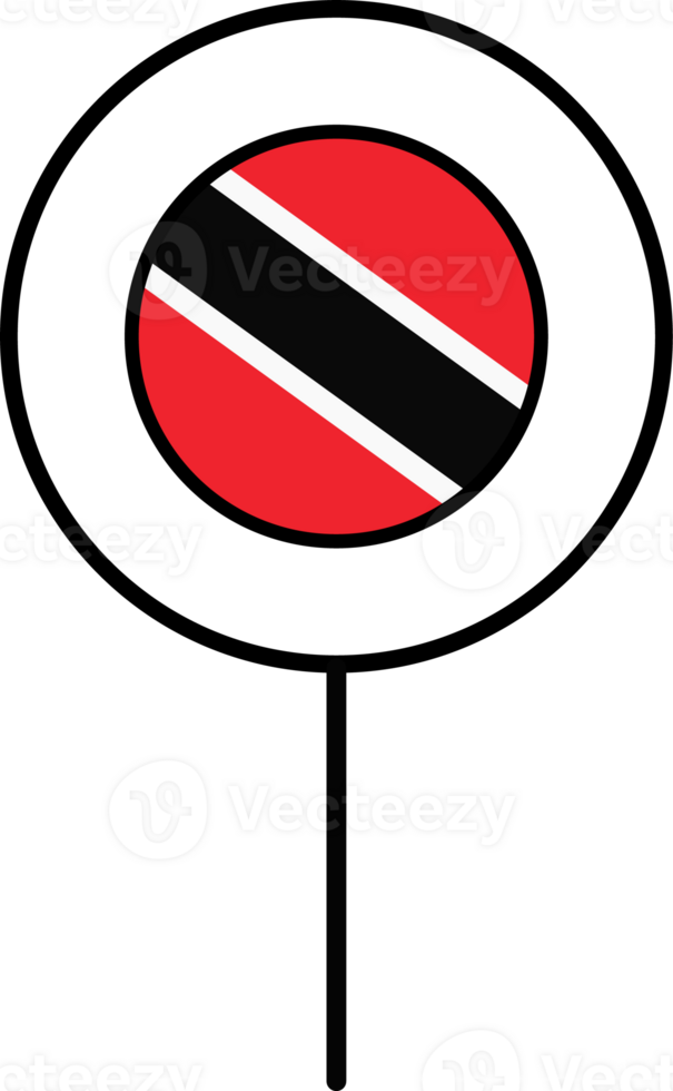 Trinidad and Tobago flag circle pin icon. png