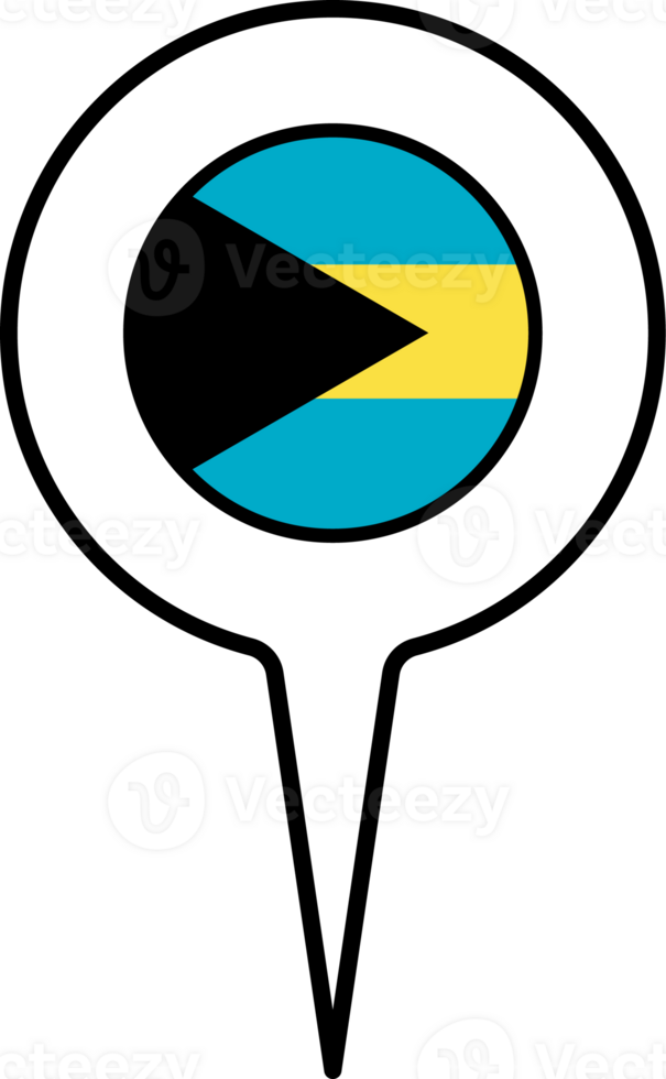 Bahamas flag Map pointer icon. png