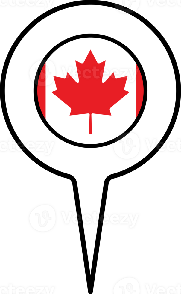 Canada flag Map pointer icon. png