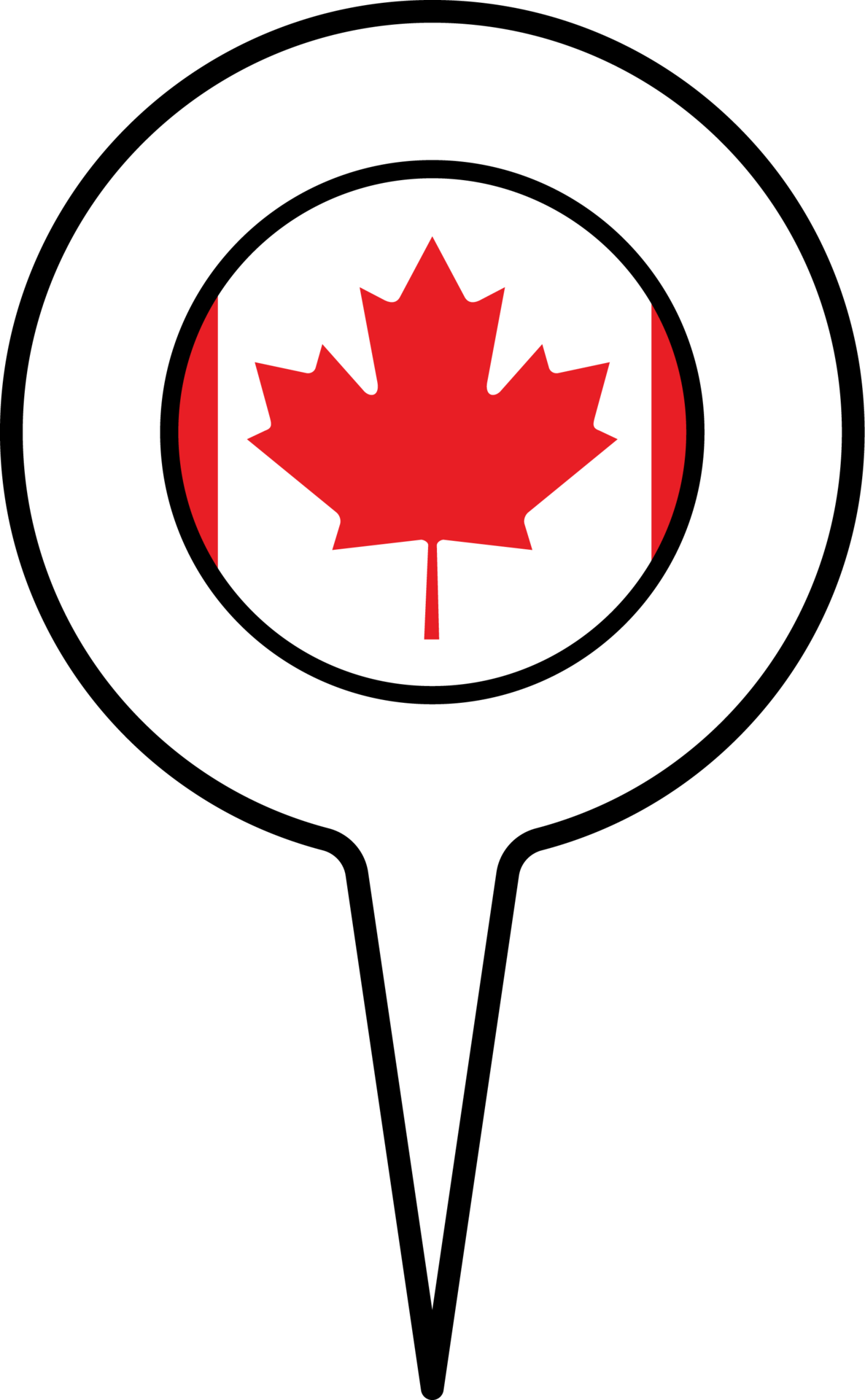 Canada flag Map pointer icon. 23220319 PNG