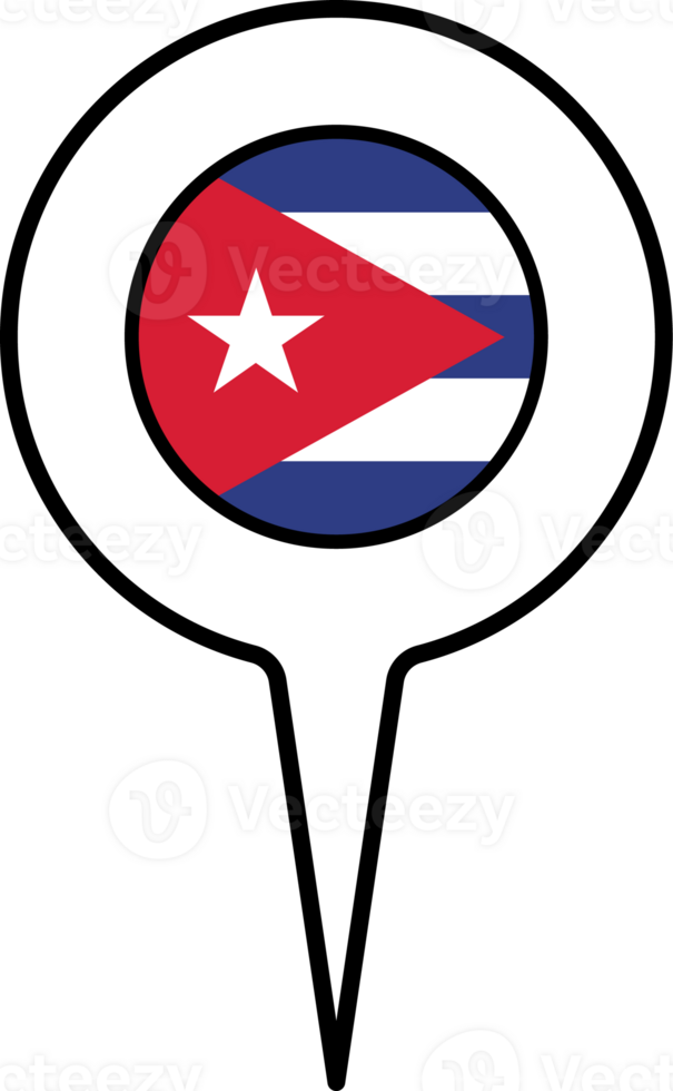 Cuba flag Map pointer icon. png