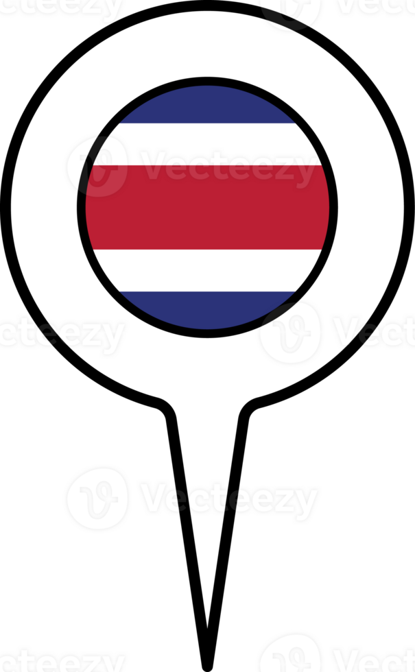 Costa rica flag Map pointer icon. png