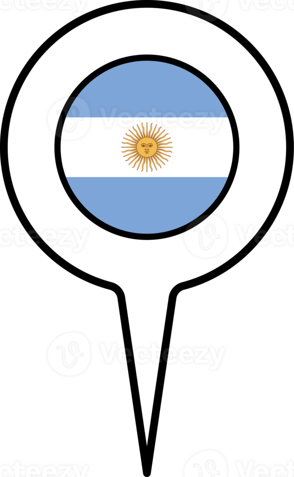 Argentina flag Map pointer icon. png