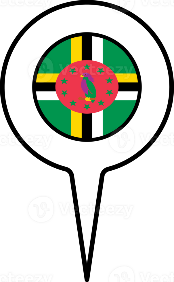 Dominica flag Map pointer icon. png