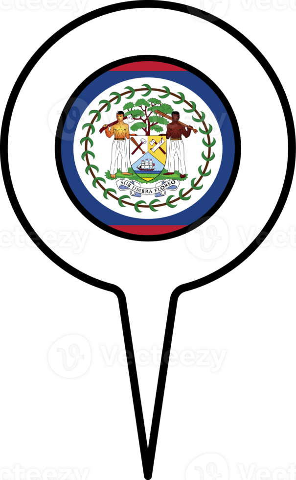 Belize flag Map pointer icon. png