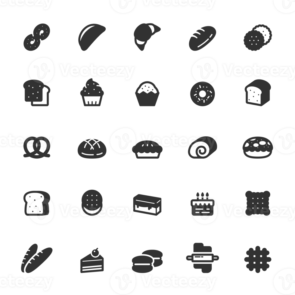 Icon set - bakery and bread png